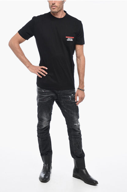 T-shirt DISQUARED2 con tasca e logo laterale
