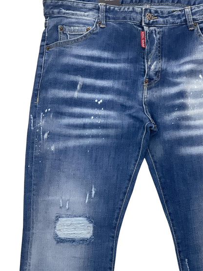 Jeans V.T.L  Uomo Strappato Blu Chiaro