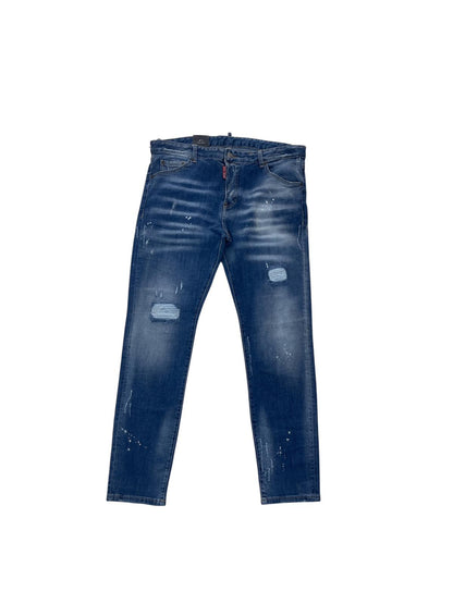 Jeans V.T.L  Uomo Strappato Blu Chiaro