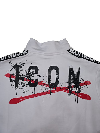 Felpa ICON C/GRO  con zip logo piccolo a X
