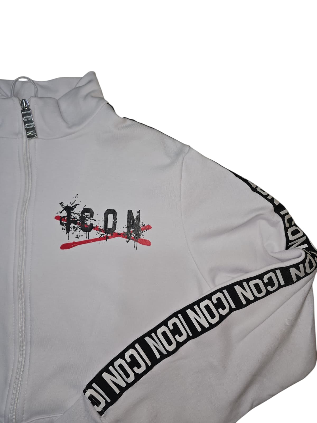 Felpa ICON C/GRO  con zip logo piccolo a X