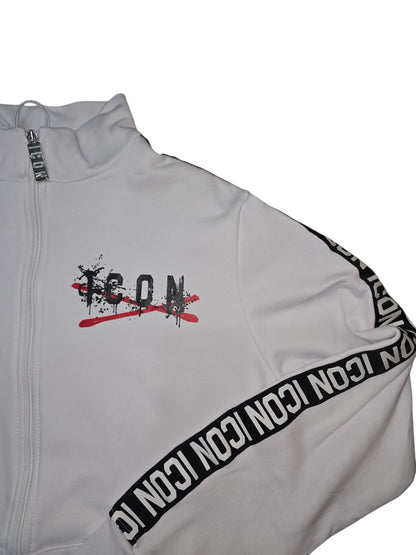 Felpa ICON C/GRO  con zip logo piccolo a X