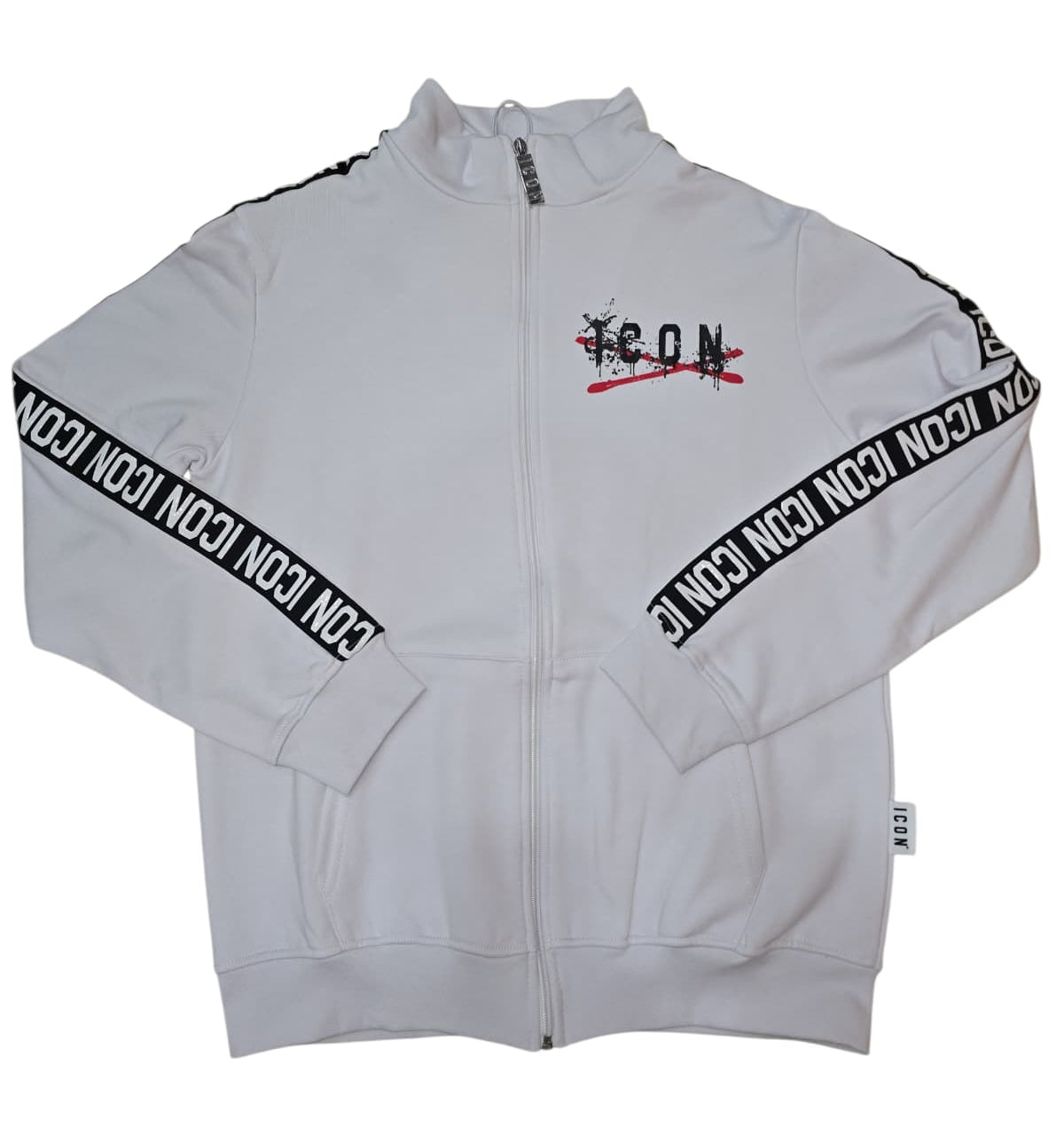 Felpa ICON C/GRO  con zip logo piccolo a X