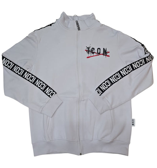 Felpa ICON C/GRO  con zip logo piccolo a X