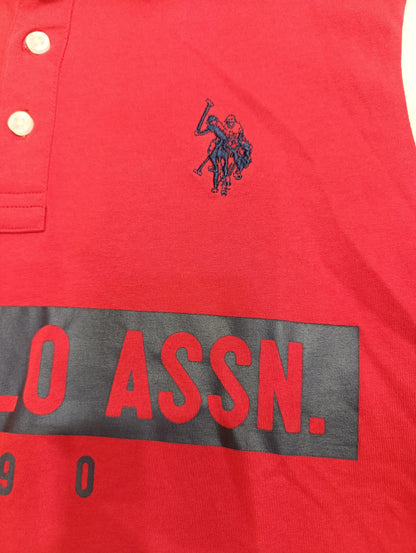 POLO U.S POLO ASSN  Maxi logo e bandiera  2 colori