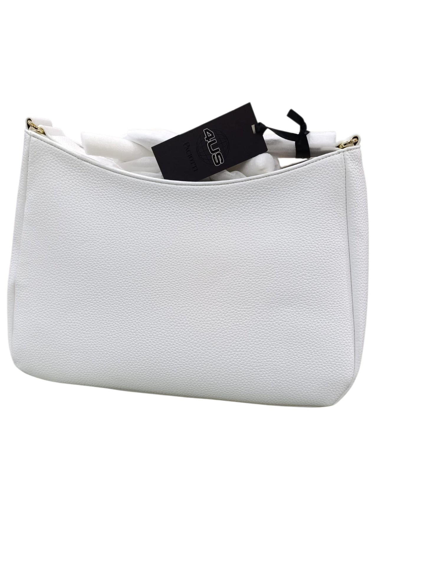 Borsa 4US PACIOTTI bianca con logo in rilievo 771