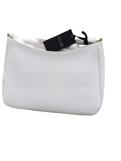Borsa 4US PACIOTTI bianca con logo in rilievo 771