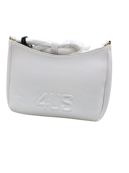Borsa 4US PACIOTTI bianca con logo in rilievo 771