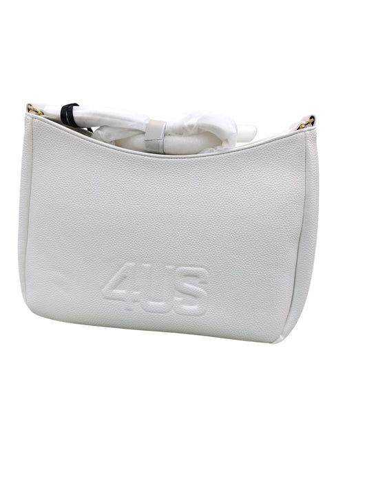 Borsa 4US PACIOTTI bianca con logo in rilievo 771