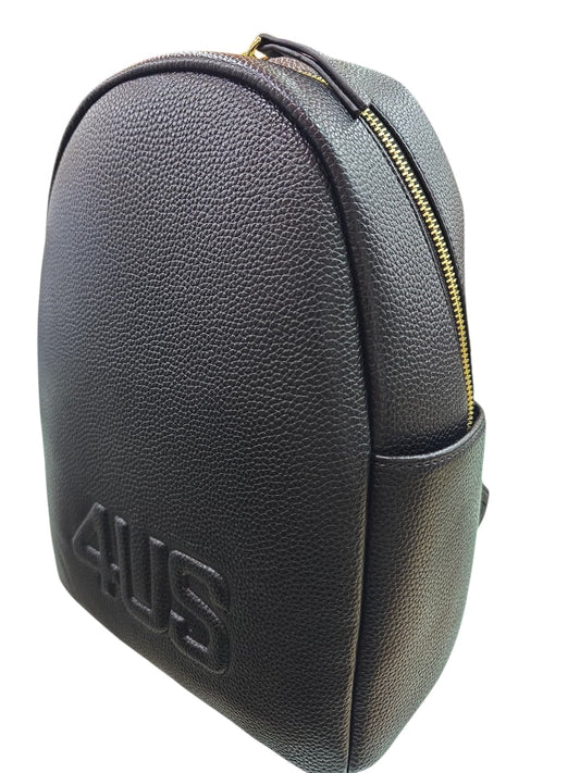 Zaino nero 4US PACIOTTI con logo rilievo 765