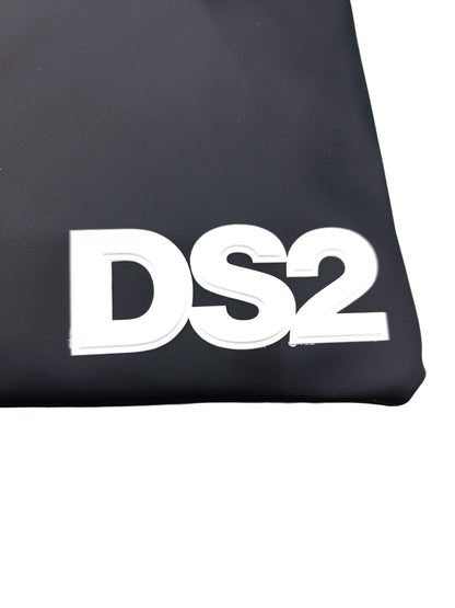 Pochette uomo nera DS2 con logo 3D A03