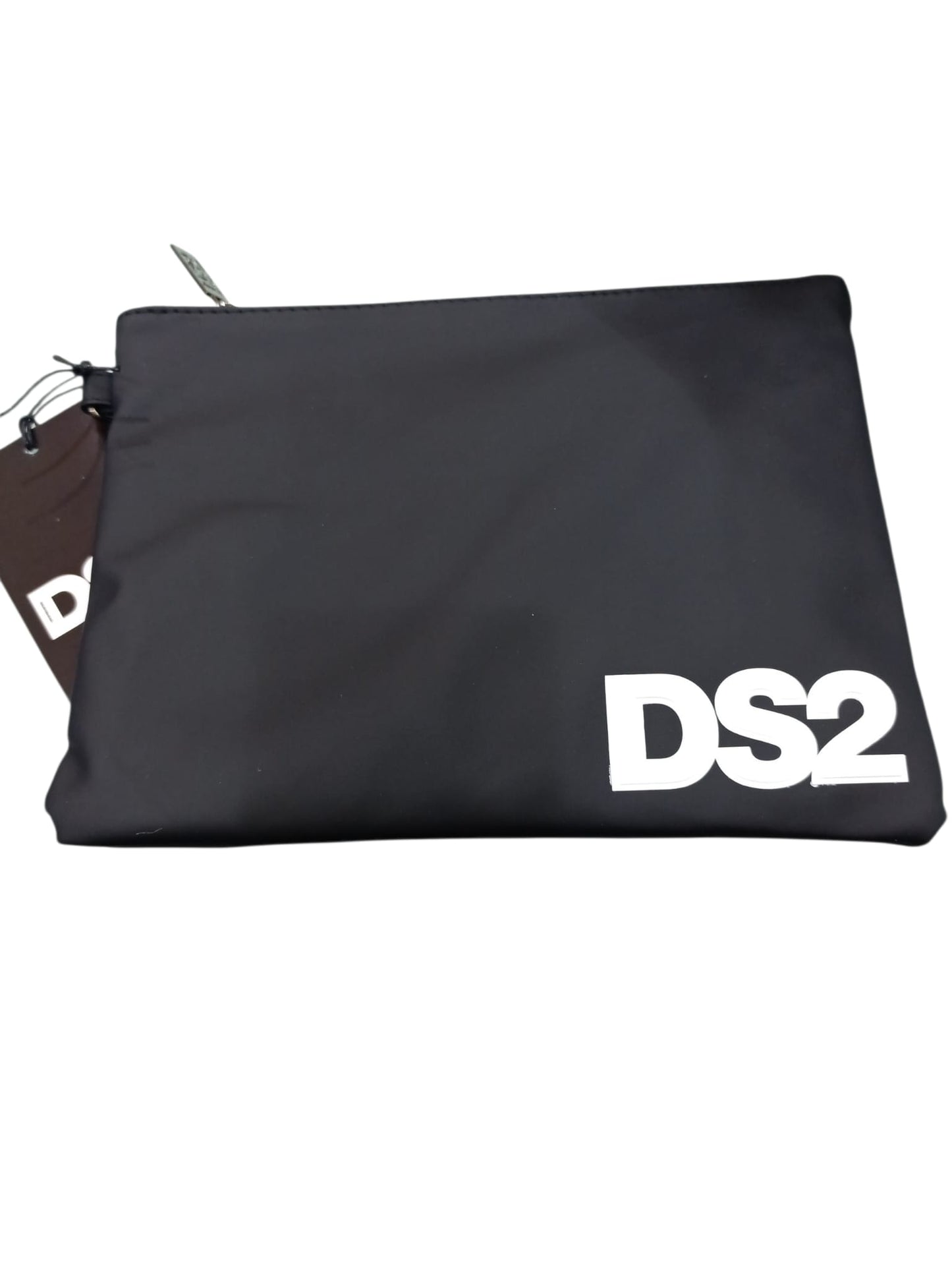 Pochette uomo nera DS2 con logo 3D A03