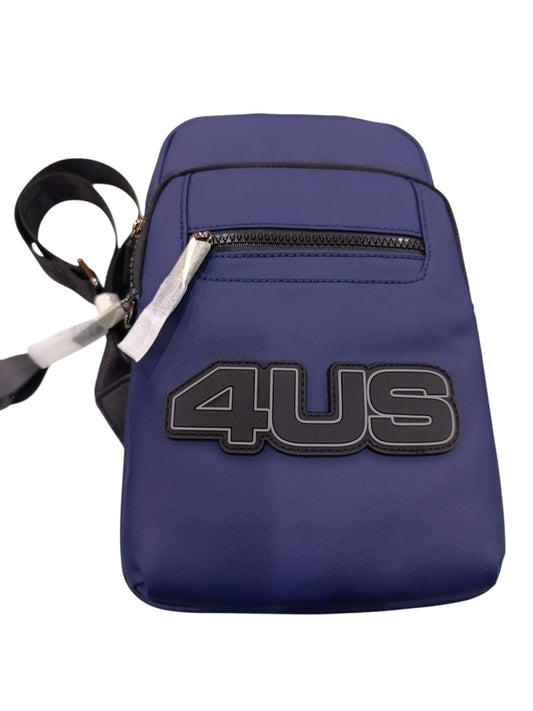 Tracolla blu 4US PACIOTTI con logo in rilievo 704