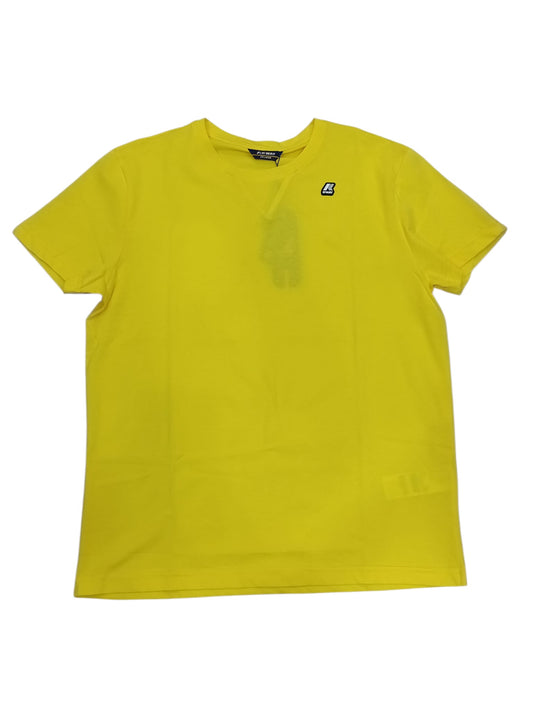 T-shirt K-WAY gialla logo laterale 4Q0