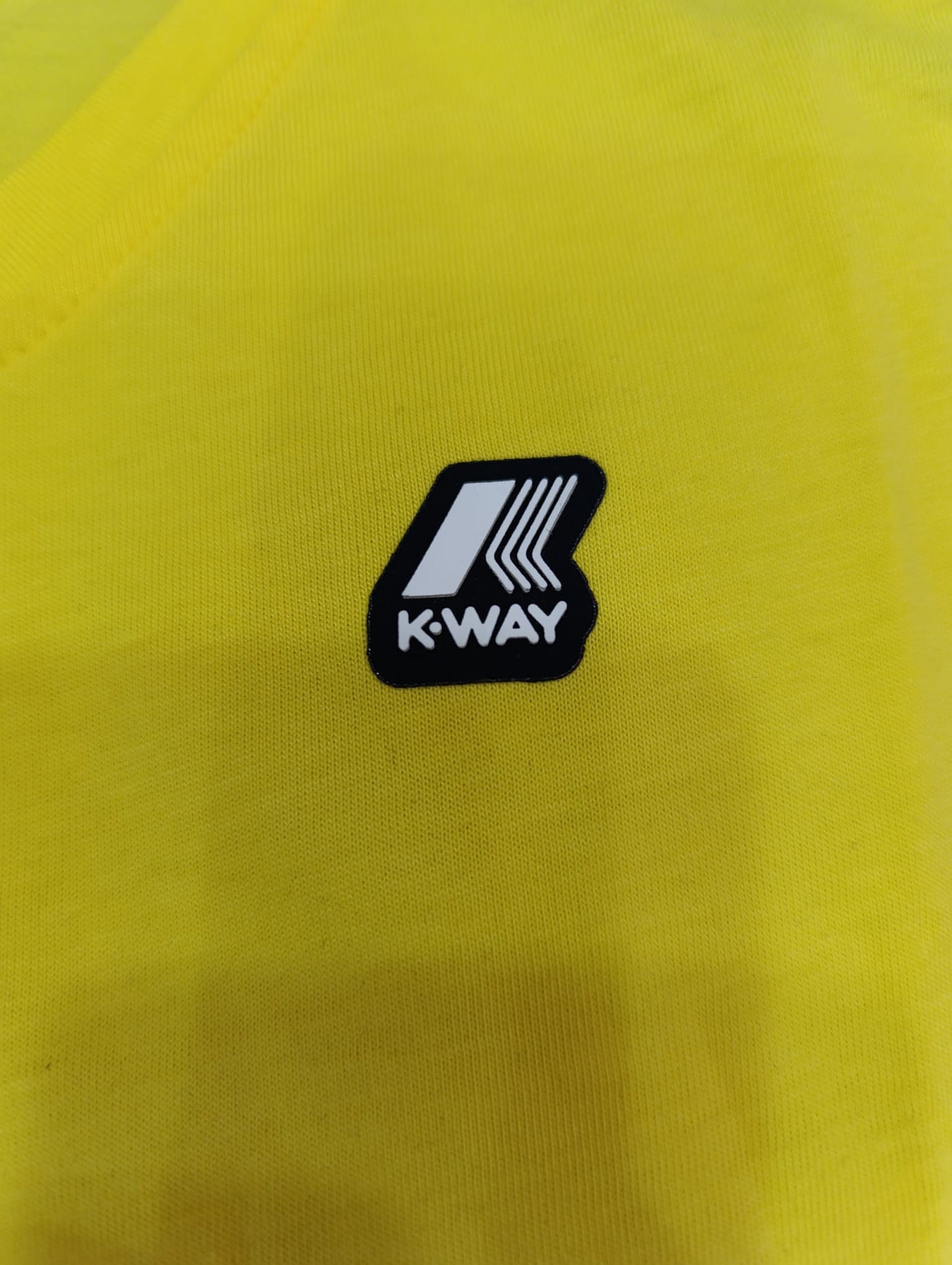 T-shirt K-WAY gialla logo laterale 4Q0