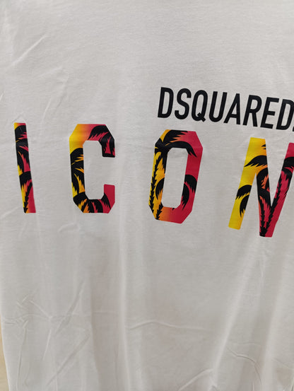 T-shirt DSQUARED con maxi logo con palme 251