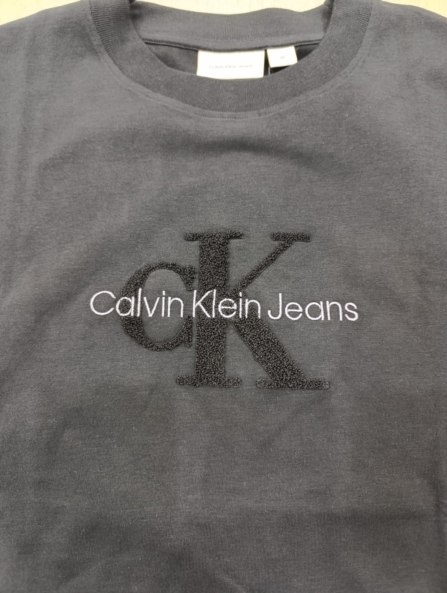 T-shirt Calvin Klein logo in spugna Over