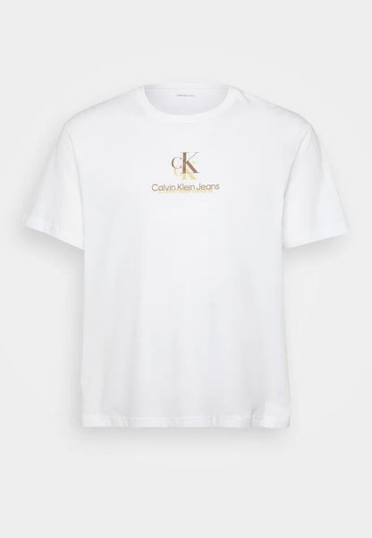 T-shirt Calvin Klein a logo sdoppiato 496