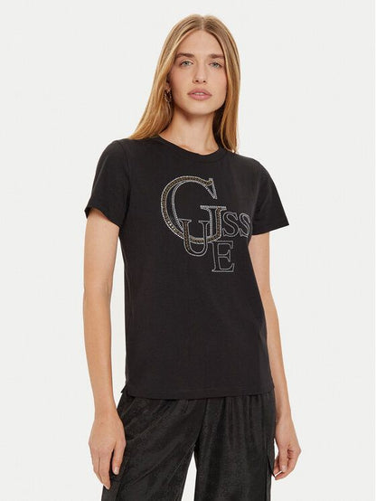 T-shirt Guess maxi logo in strass z14