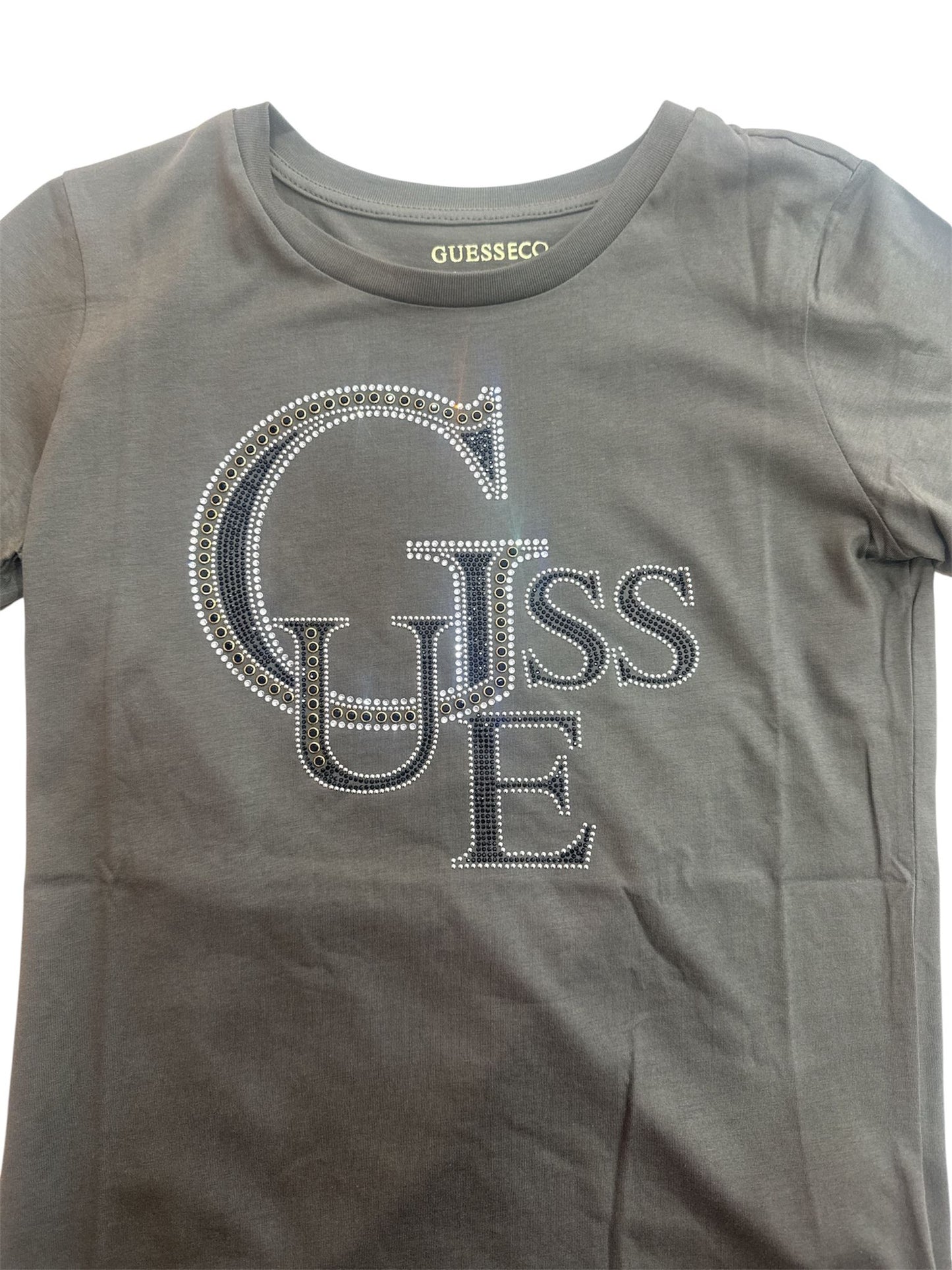 T-shirt Guess maxi logo in strass z14