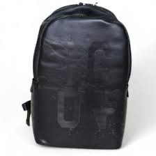 Zaino uomo ICON con logo lucido nero caleb 05