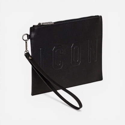 Pochette uomo ICON con logo in rilievo 04A07
