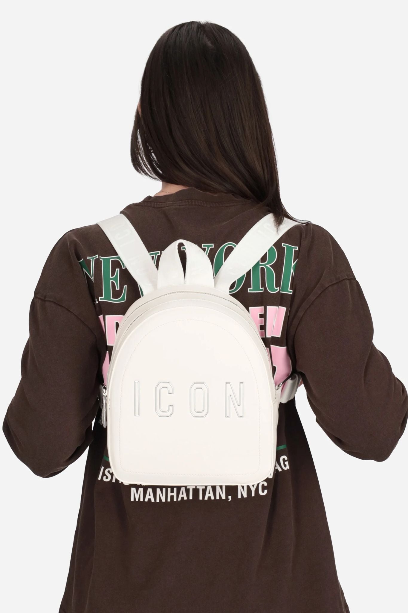 Zaino donna ICON con logo argento Madison 14A01