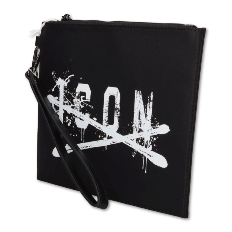 Pochette uomo ICON in tessuto con logo schizzi nic