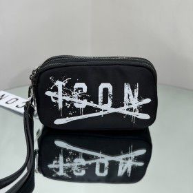 Pochette ICON in tessuto nick black 668