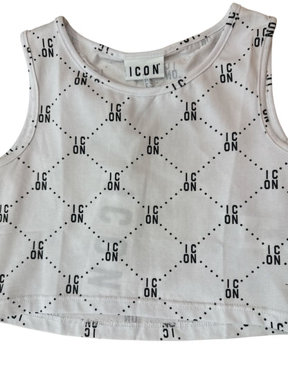 Crop-top donna ICON con stampe 03