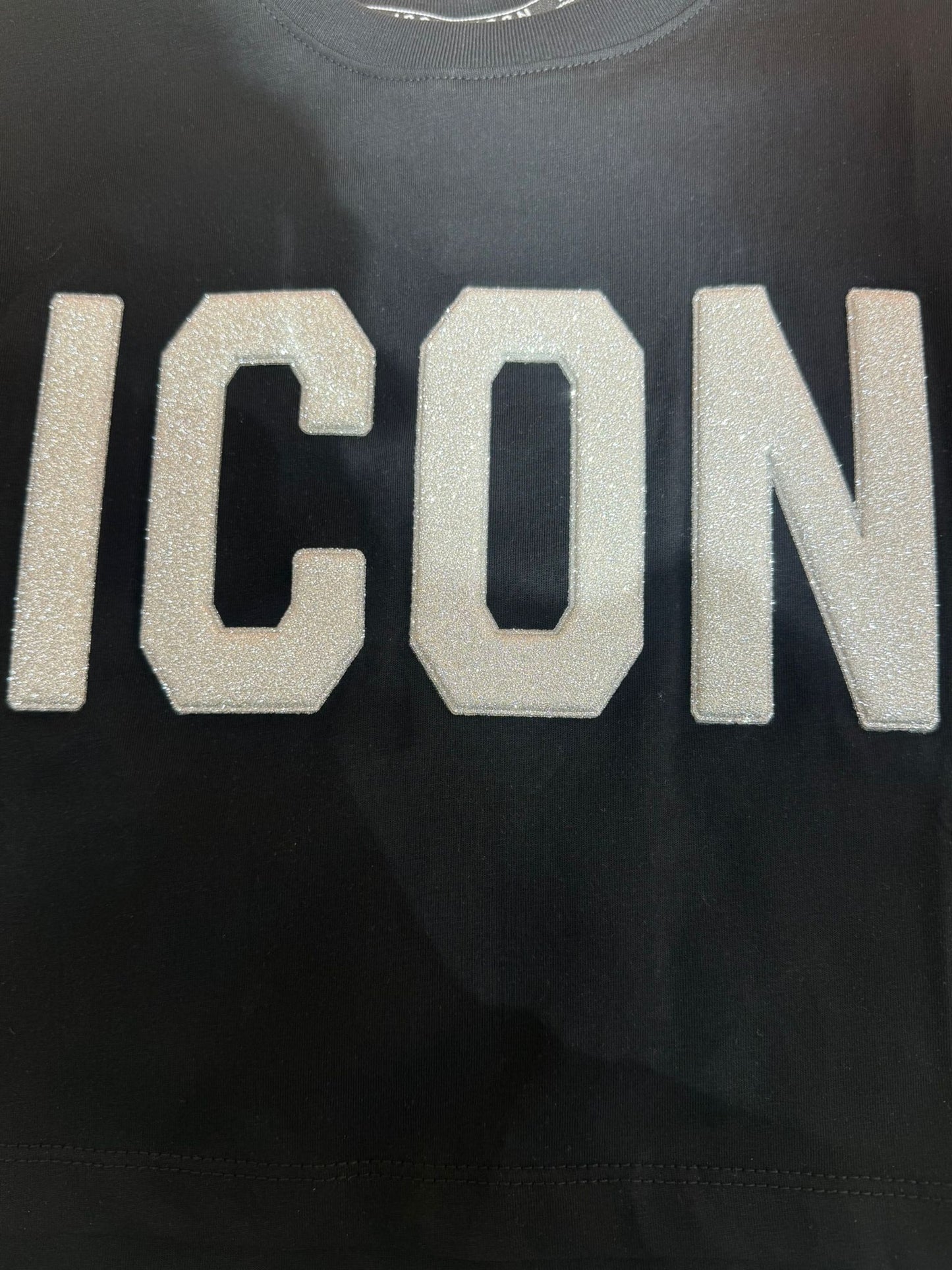 Cropped donna ICON con logo rilievo glitterato 21