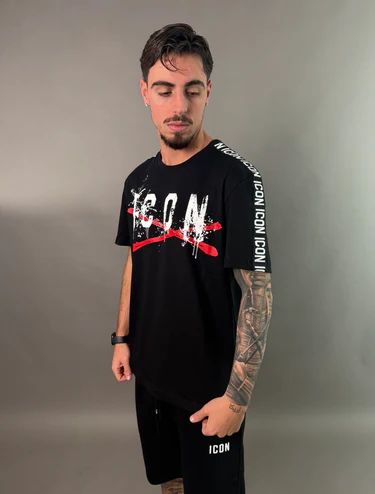 T-shirt ICON  C LOGO X BANDE 017