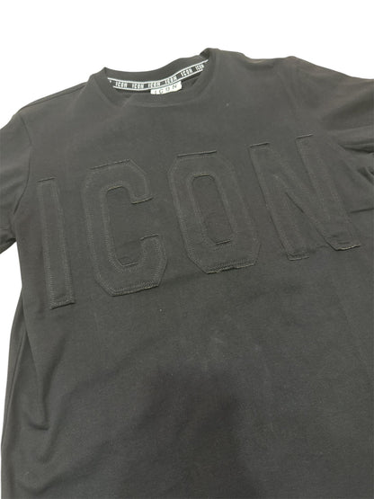 T-shirt ICON maxi logo ricamato 033