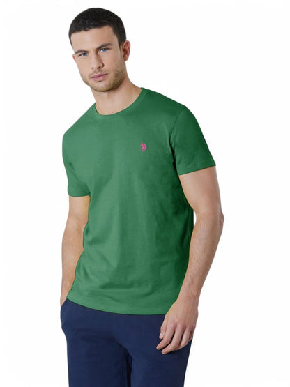 T-shirt U.S POLO ASSN Verde logo rosa  144
