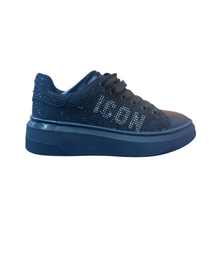 Sneakers ICON Glitterata Nera e Bianca