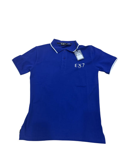 Polo EXIT7 logo in stampa 001 royal