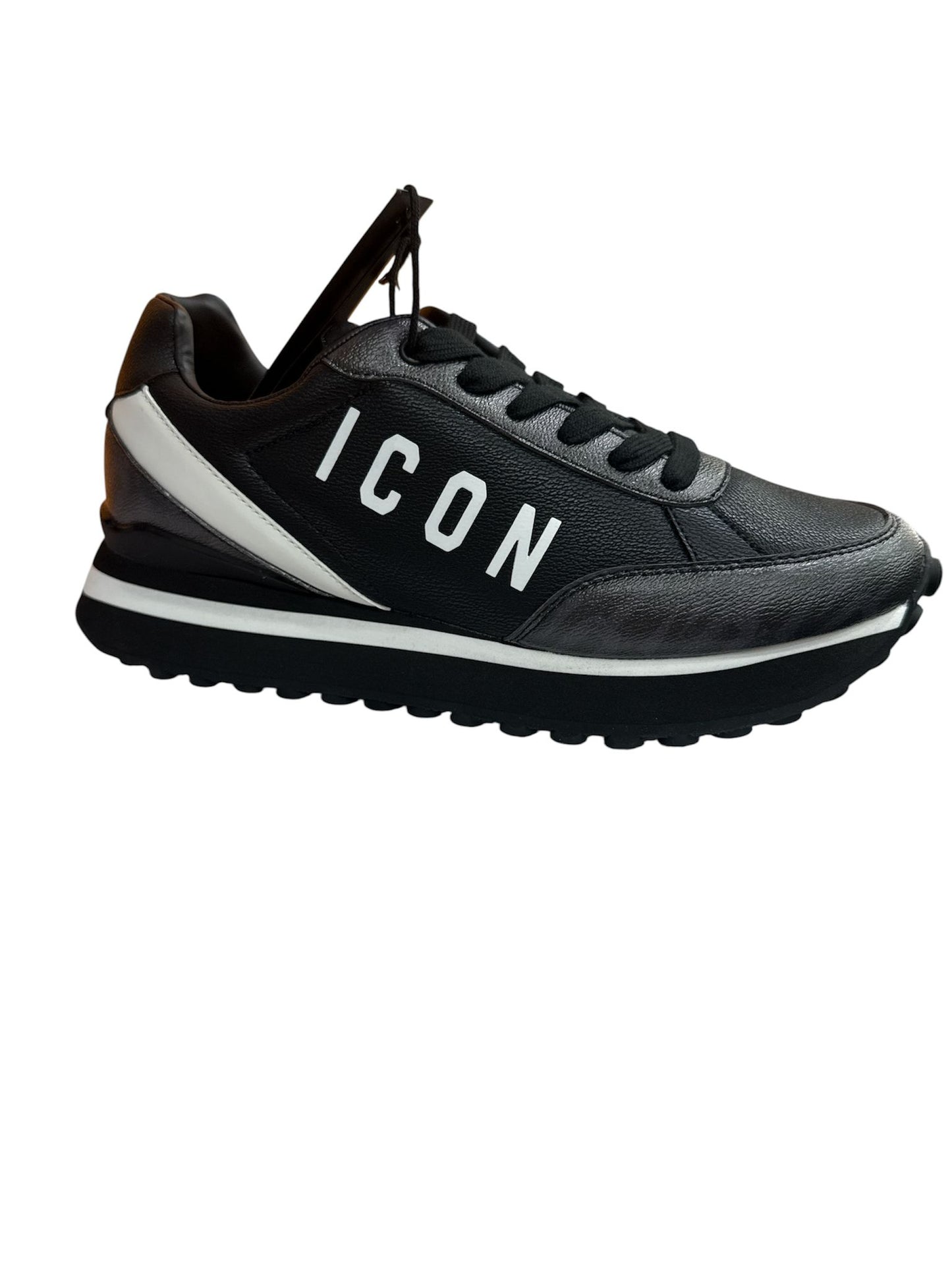 Sneakers ICON in ecopelle in sbavature