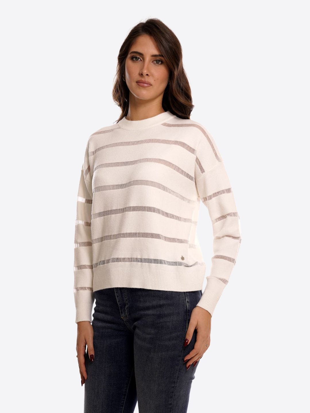 Maglione Graffio in microrete nero
