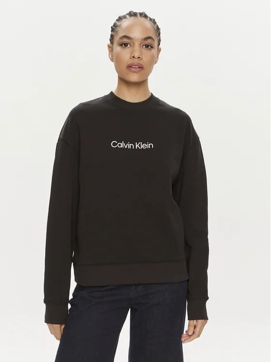 Felpa Calvin Klein Donna Felpata logo in gomma