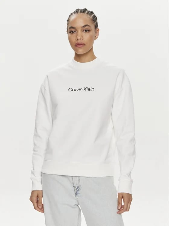 Felpa Calvin Klein Donna Felpata logo in gomma