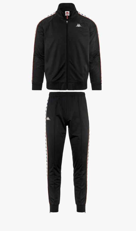 Tuta KAPPA in acetato black-white-antique-red