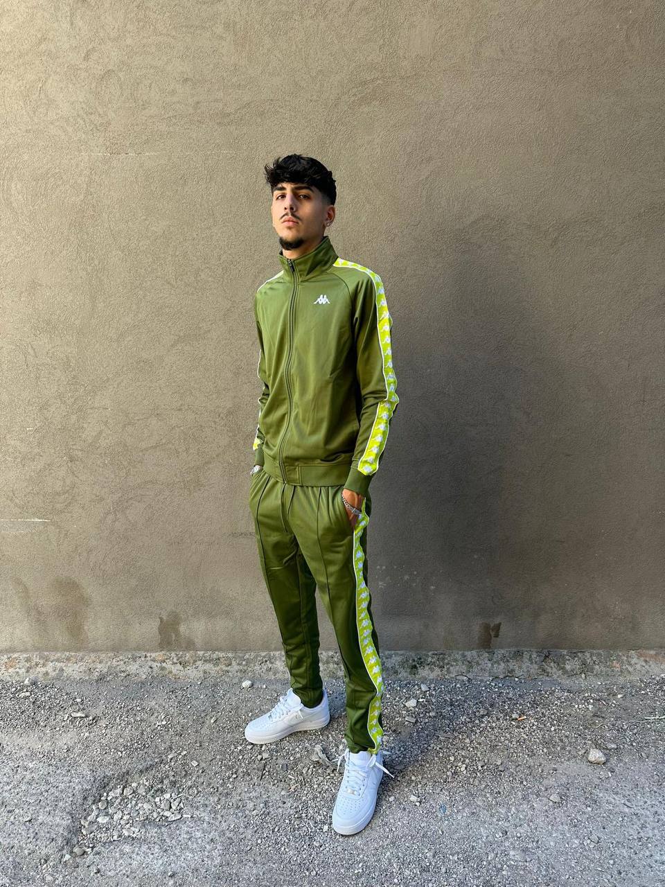 Tuta KAPPA in acetato Green Twist-Green Sulphur