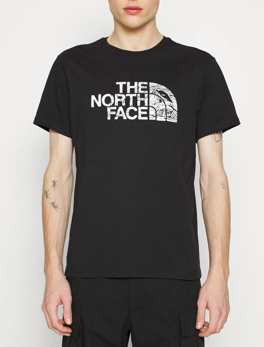 T-shirt THE NORTH FACE Nera con logo in gomma