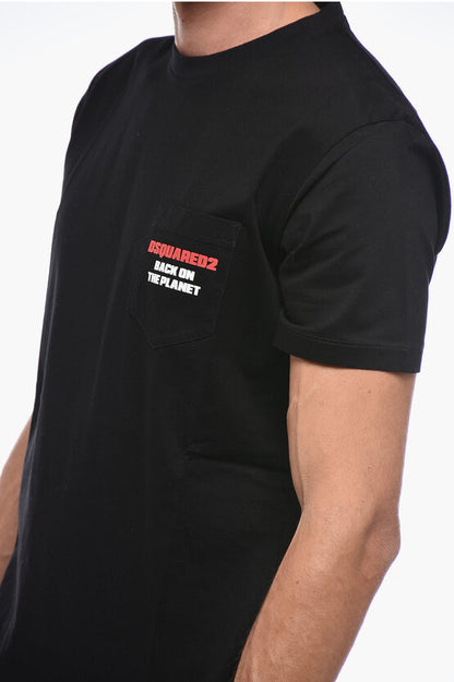 T-shirt DISQUARED2 con tasca e logo laterale