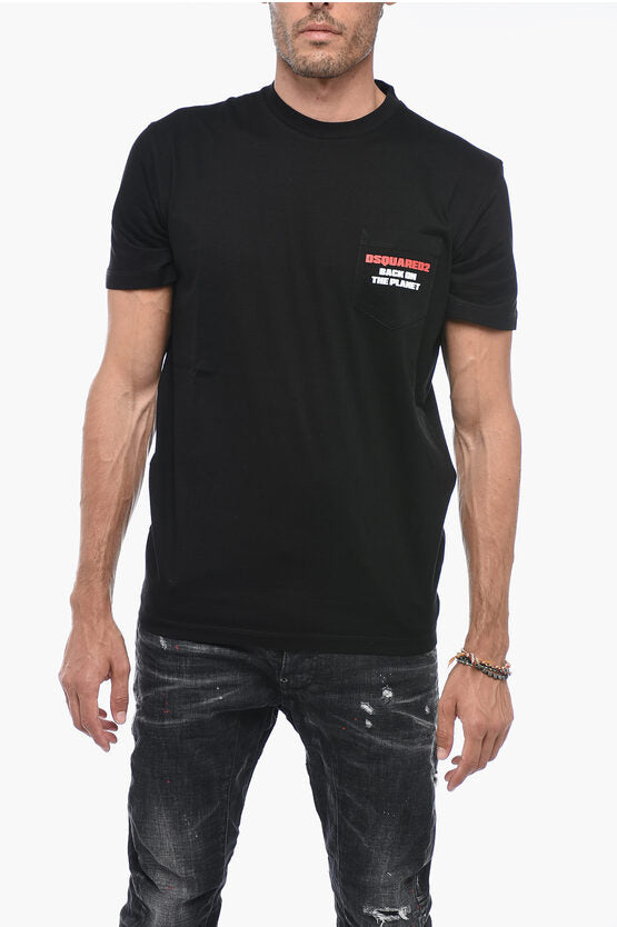 T-shirt DISQUARED2 con tasca e logo laterale
