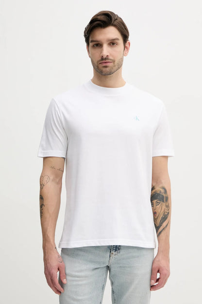 T-shirt CALVIN KLEIN con logo laterale azzurro