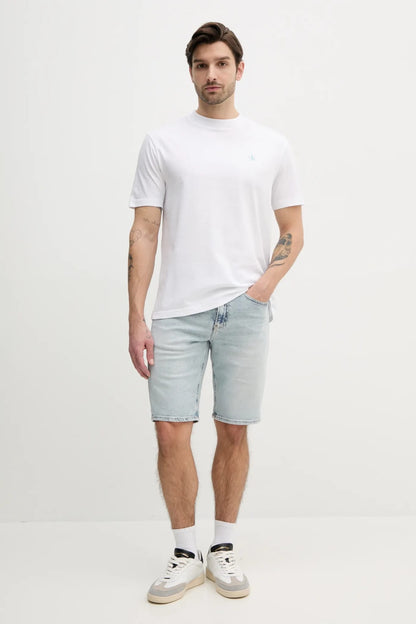 T-shirt CALVIN KLEIN con logo laterale azzurro