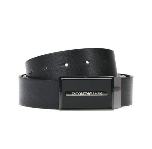 Cintura Emporio Armani Reversibile in gomma acciai