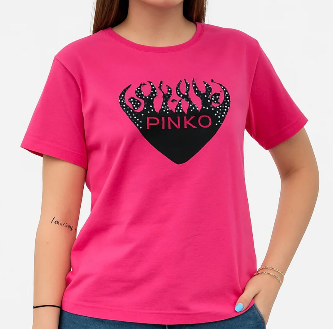 T-shirt PINKO con strass