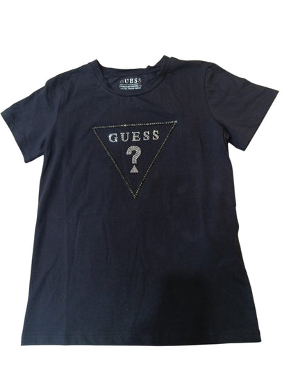 T-shirt donna GUESS con triangolo strassato